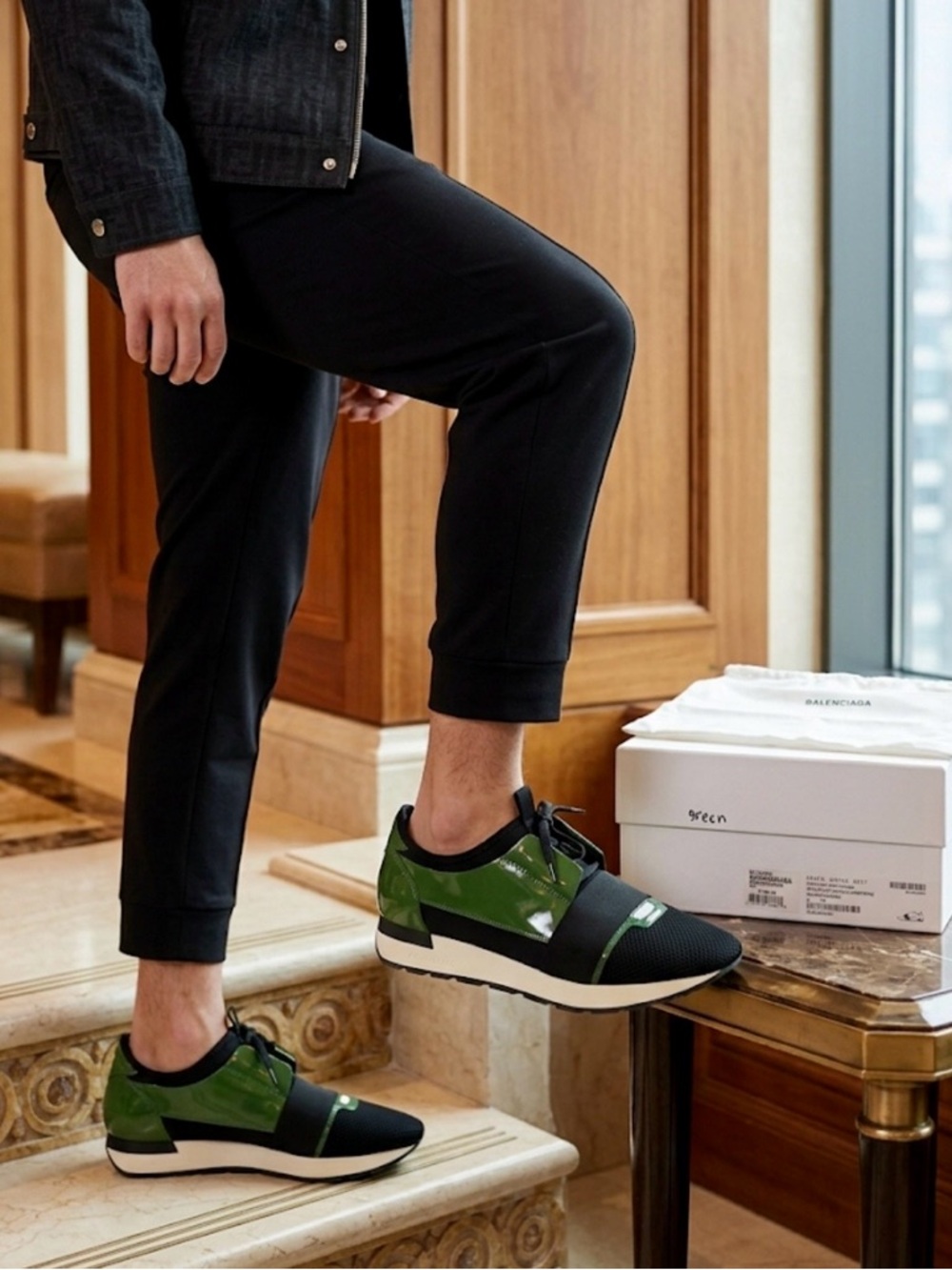 Balenciaga Tess S. Gomma Race Runner Sneakers with Box & Dust Bag